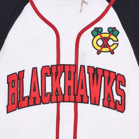 MITCHELL &amp; NESS Casacca Bottoni Uomo Nhl Practice Day Button Front Jersey Chibla White da uomo