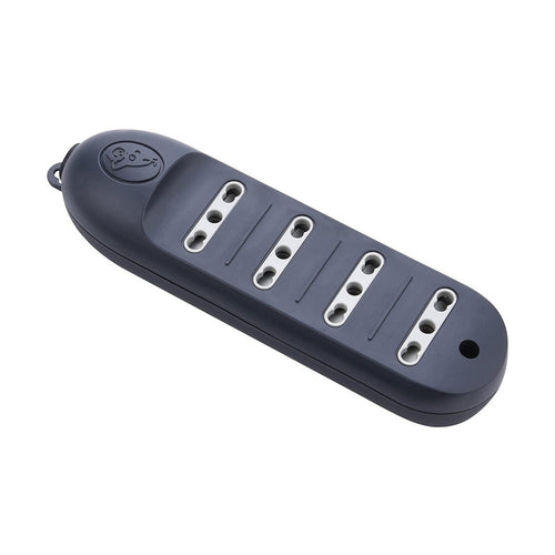 Multipresa nera da 4 posti senza interruttore e senza cavo