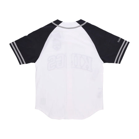 MITCHELL &amp; NESS Casacca Bottoni Uomo Nhl Practice Day Button Front Jersey Loskin White da uomo
