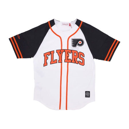 MITCHELL &amp; NESS Casacca Bottoni Uomo Nhl Practice Day Button Front Jersey Phifly White da uomo