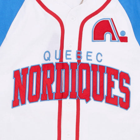 MITCHELL &amp; NESS Casacca Bottoni Uomo Nhl Practice Day Button Front Jersey Quenor White da uomo
