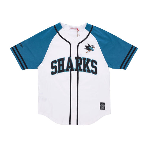 MITCHELL & NESS Casacca Bottoni Uomo Nhl Practice Day Button Front Jersey Sajsha White da uomo
