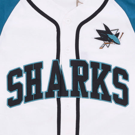 MITCHELL &amp; NESS Casacca Bottoni Uomo Nhl Practice Day Button Front Jersey Sajsha White da uomo