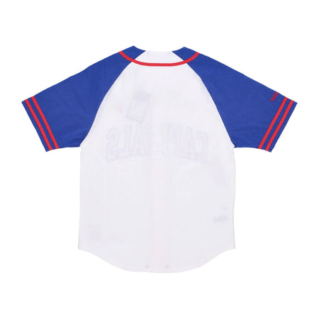 MITCHELL &amp; NESS Casacca Bottoni Uomo Nhl Practice Day Button Front Jersey Wascap White da uomo
