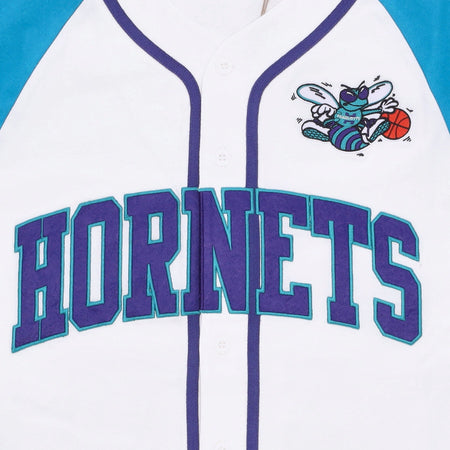 MITCHELL &amp; NESS Casacca Bottoni Uomo Nba Practice Day Button Front Jersey Hardwood Classics Chahor White da uomo