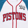 MITCHELL & NESS Casacca Bottoni Uomo Nba Practice Day Button Front Jersey Hardwood Classics Detpis White da uomo