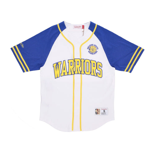 MITCHELL & NESS Casacca Bottoni Uomo Nba Practice Day Button Front Jersey Hardwood Classics Golwar White da uomo