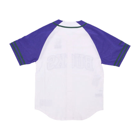MITCHELL &amp; NESS Casacca Bottoni Uomo Nba Practice Day Button Front Jersey Hardwood Classics Milbuc White da uomo