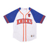MITCHELL & NESS Casacca Bottoni Uomo Nba Practice Day Button Front Jersey Hardwood Classics Neykni White da uomo