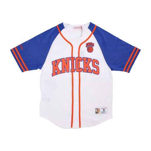 MITCHELL & NESS Casacca Bottoni Uomo Nba Practice Day Button Front Jersey Hardwood Classics Neykni White da uomo