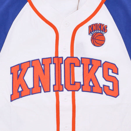 MITCHELL &amp; NESS Casacca Bottoni Uomo Nba Practice Day Button Front Jersey Hardwood Classics Neykni White da uomo