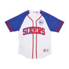 MITCHELL & NESS Casacca Bottoni Uomo Nba Practice Day Button Front Jersey Hardwood Classics Phi76e White da uomo