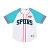 MITCHELL & NESS Casacca Bottoni Uomo Nba Practice Day Button Front Jersey Hardwood Classics Saaspu White da uomo