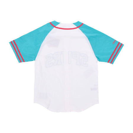 MITCHELL &amp; NESS Casacca Bottoni Uomo Nba Practice Day Button Front Jersey Hardwood Classics Saaspu White da uomo
