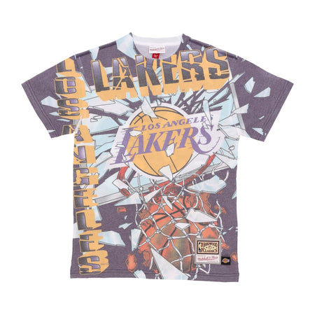 MITCHELL &amp; NESS Maglietta Uomo Nba Big Face 6.0 Tee Hardwood Classics Loslak Purple da uomo