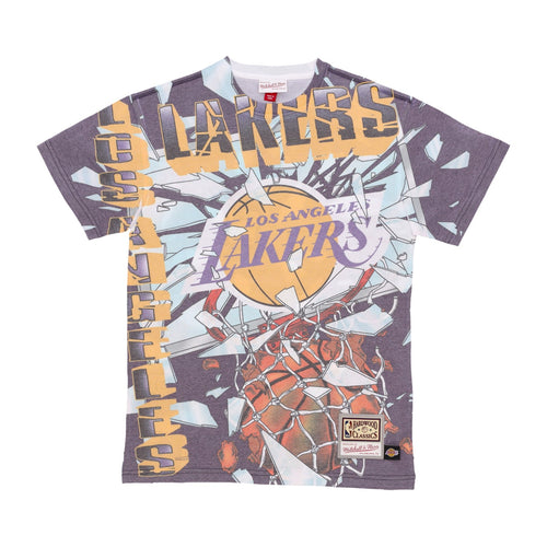 MITCHELL & NESS Maglietta Uomo Nba Big Face 6.0 Tee Hardwood Classics Loslak Purple da uomo