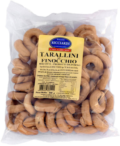 300gr. Taralli al Finocchietto Classici Artigianali Tarallini al finocchio Fatti in Italia Biscotti Ricciardi
