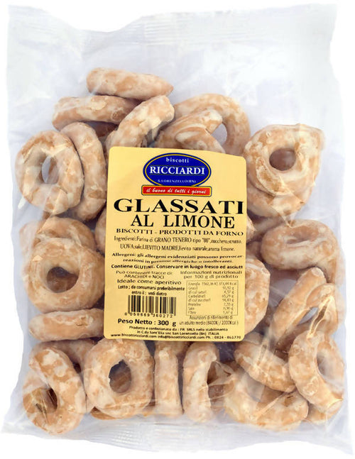 300gr. Taralli Dolci Glassati Al Limone Taralli Artigianali Fatti A Mano Con Glassa Di Limone Tarallini Dolci Italiani Biscotti Ricciardi