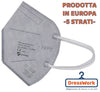 300x Mascherine FFP2 Grigie CE1463 Mascherina Grigia FFP2 Prodotta in Europa 5 strati Virshields Certificata colore Grigio € 0,49 cad Spedizione Gratuita