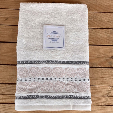 Asciugamani Spugna Botticelli Home Flore Rose