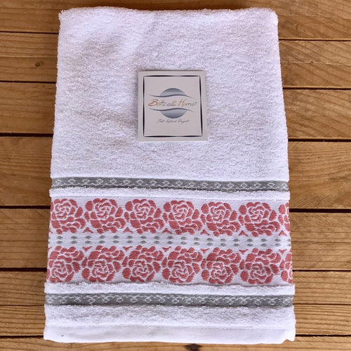 Asciugamani Spugna Botticelli Home Flore Rose
