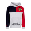 MITCHELL & NESS Felpa Cappuccio Uomo Nhl Tie Breaker Fleece Hoodie Chibla Grey Heather/black da uomo