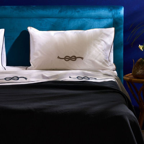 Completo Letto Matrimoniale in Percalle Nodi Marinari