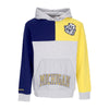 MITCHELL & NESS Felpa Cappuccio Uomo Ncaa Tie Breaker Fleece Hoodie Micwol Grey Heather/navy da uomo