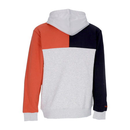 MITCHELL &amp; NESS Felpa Cappuccio Uomo Ncaa Tie Breaker Fleece Hoodie Texlon Grey Heather/orange da uomo