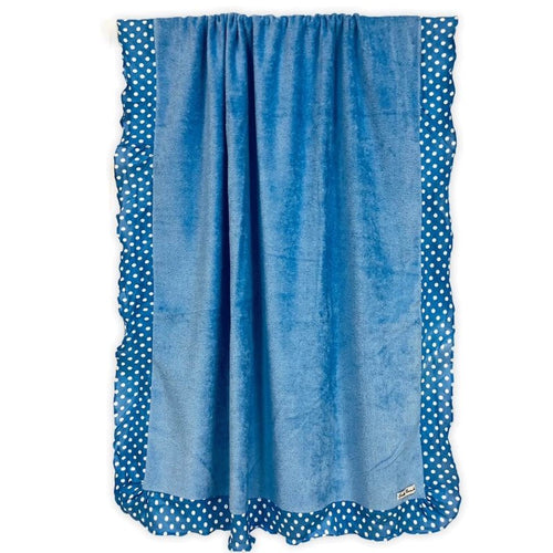 Telo Mare Spugna con balza Pois