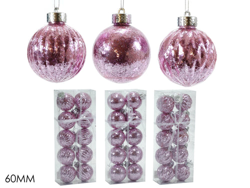 Set 10 Palle 60mm Rosa 3 Assortimenti