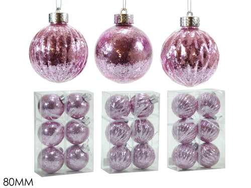 Set 6 Palle 8mm Rosa 3 Assortimenti