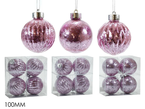 Set 4 Palle 100mm Rosa 3 Assortimenti