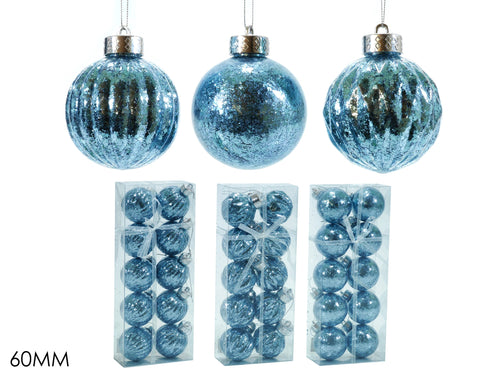 Set 10 Palle 60mm Celeste 3 Assortimenti