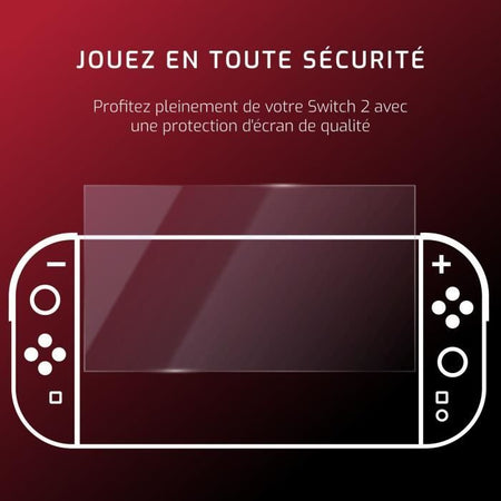 Starter Pack - ONLAN - Nintendo Switch 2 - Custodia nera + Pellicola protettiva + Levette analogiche