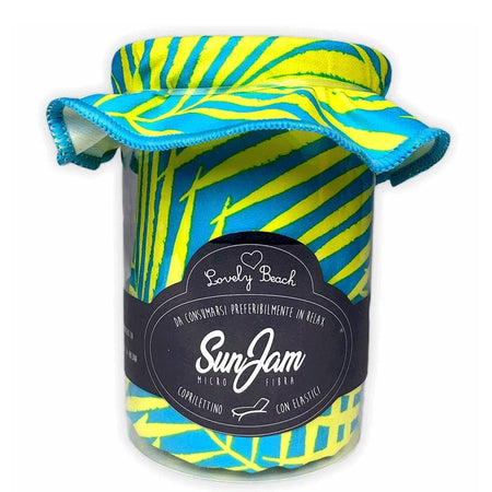 Telo Mare Coprilettino in Microfibra Palme