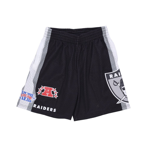 MITCHELL & NESS Pantaloncino Tipo Basket Uomo Nfl Hometown Mesh Short Oakrai Black da uomo