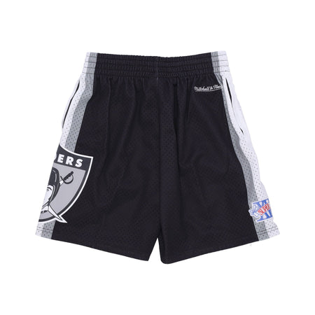 MITCHELL &amp; NESS Pantaloncino Tipo Basket Uomo Nfl Hometown Mesh Short Oakrai Black da uomo