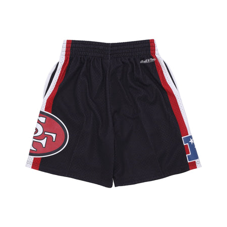 MITCHELL &amp; NESS Pantaloncino Tipo Basket Uomo Nfl Hometown Mesh Short Saf49e Black da uomo