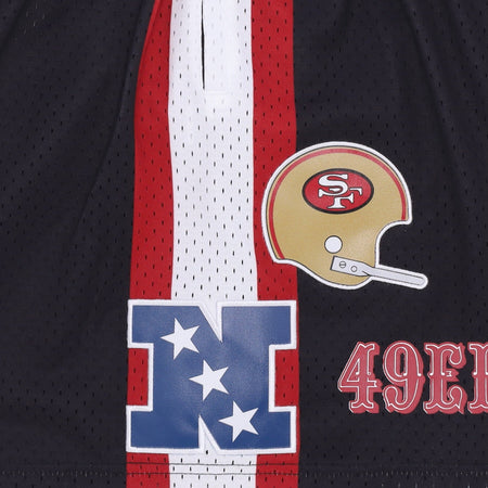 MITCHELL &amp; NESS Pantaloncino Tipo Basket Uomo Nfl Hometown Mesh Short Saf49e Black da uomo