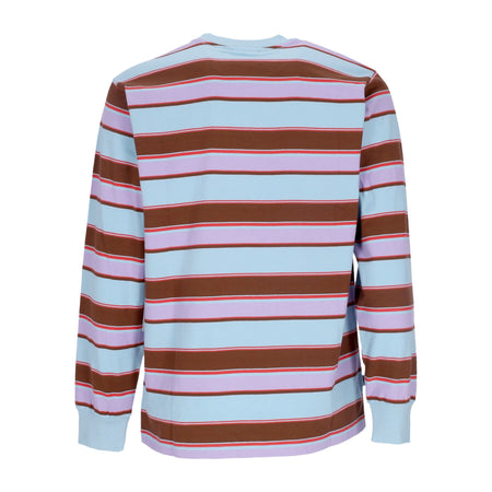 OBEY Maglietta Manica Lunga Uomo Direct L/s Tee Sky Blue Multi da uomo