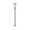 Lampada Contemporanea Da Esterno Lisio Alta 1 Luce Acciaio Inox Grigio