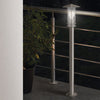 Lampada Contemporanea Da Esterno Lisio Alta 1 Luce Acciaio Inox Grigio