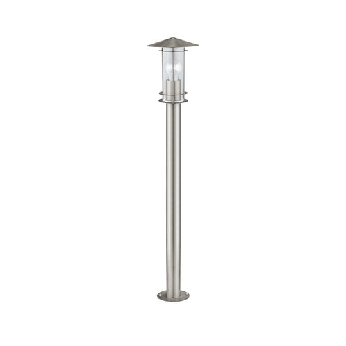 Lampada Contemporanea Da Esterno Lisio Alta 1 Luce Acciaio Inox Grigio