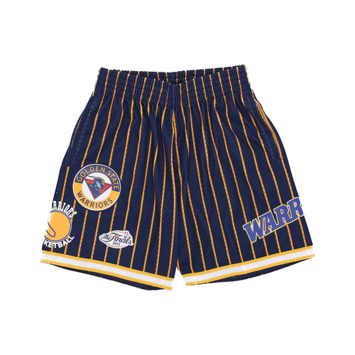MITCHELL & NESS Pantaloncino Basket Uomo Nba Hometown Mesh Short Hardwood Classics Golwar Navy/gold da uomo