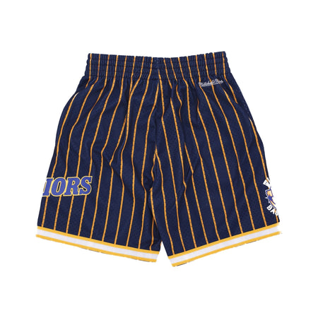 MITCHELL &amp; NESS Pantaloncino Basket Uomo Nba Hometown Mesh Short Hardwood Classics Golwar Navy/gold da uomo