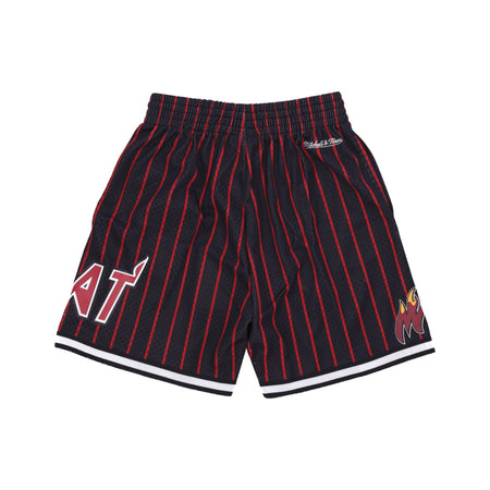 MITCHELL &amp; NESS Pantaloncino Basket Uomo Nba Hometown Mesh Short Hardwood Classics Miahea Black/red da uomo
