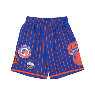 MITCHELL & NESS Pantaloncino Basket Uomo Nba Hometown Mesh Short Hardwood Classics Neykni Royal/orange da uomo
