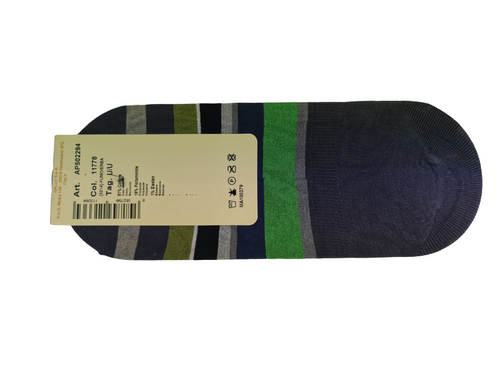 Calze solette uomo Gallo - fantasia a strisce - multicolor Fumo/Erba