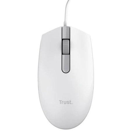 Trust TM101 Eco USB Mouse 1200 dpi - Realizzato con il 50% di plastica riciclata - 3 pulsanti - Uso ambidestro - Cavo da 1,60 m - Bianco